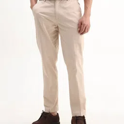 RARE RABBIT Smart Men Tailored Mid Rise Regular Fit Cotton Regular Trousers-picture-30