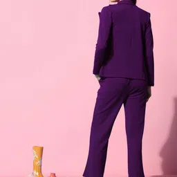 WATAY V-Neck Sleeveless Crop Top With Trouser & With Jacket image 3