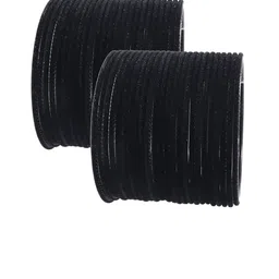 ZULKA Women Set of 48 Velvet Finish Metal Bangle-image-65