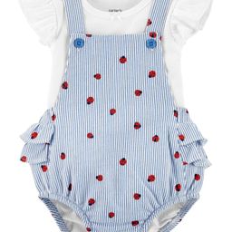 Carter's 2 Piece Onesie style Dungaree Set  - Blue-picture-24