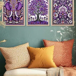 walllane Floral Wall Art With Frame Home Decor Wall Painting For Living Room Office Bedroom image 2