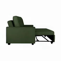 Duroflex Ease Green 3 Seater Sofa Cum Bed with Pullout Mechanism image 3