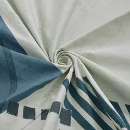 KLOTTHE Multicoloured Geometric 300 TC King Size Bedsheet with 4 Pillow Covers image 2