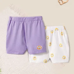 Nauti Nati Unisex Kids Pack Of 2 Conversational Printed Pure Cotton Shorts-picture-53