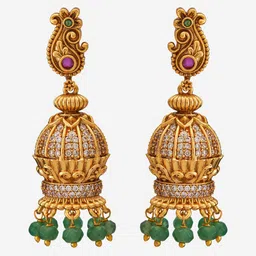 Kushal's Fashion Jewellery Dome Shaped Jhumkas Earrings image 3