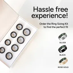 GABIT GSR01 Smart Ring 30+ Workout Modes & Holistic Health Tracking (Size 10, Titanium Build, Matte Black) image 3