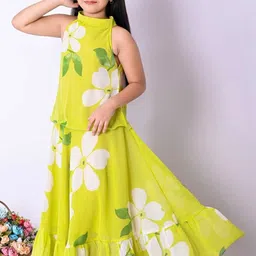 BARKAT DESIGNING PLANET Floral Print Chiffon Maxi Dress image 2