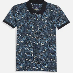 Allen Solly Junior Boys Floral Print Polo Collar T-shirt-picture-11