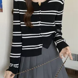 StyleCast Women Front-Open Striped Cardigan-picture-32