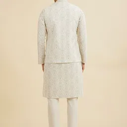 Manyavar Men Embroidered Woven Nehru Jacket image 4