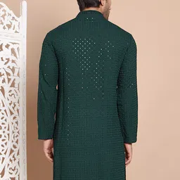Anouk Men Floral Embroidered Sequinned Kurta image 5