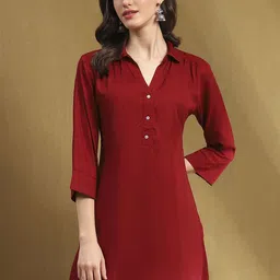 Biba Shirt Collar Regular Straight Kurti-picture-32