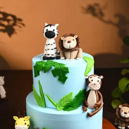 Two Tier Jungle Joy Cake image 2