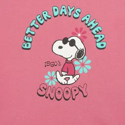 Fort Divine girls Snoopy with Wording printed top BRICK image 2