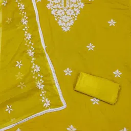 Panzora Embroidered Unstitched Dress Material image 3