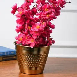 MARKET99 Gold Toned Polka Embossed Planter-picture-52