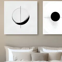 nestroots 2 Pieces Canvas Wall Square Portrait Paintings Wall Art - 30x30In-image-4