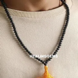 HEALINGGEMS Men Silver Silver-Plated Tasselled Necklace-picture-41