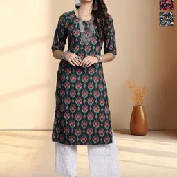 HERE&NOW Women Pack of-3 Ethnic Motifs Printed Kurta-picture-36