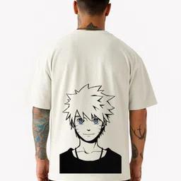 Be Crazy Men Graphic Printed Round Neck Cotton Oversized T-shirt-picture-49