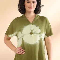 CORSICA Women Tie and Dye V-Neck Casual Top-image-69