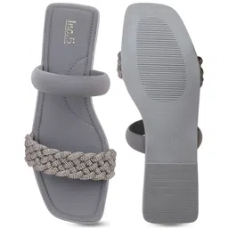 Inc 5 Women Embellished Open Toe Flats image 5