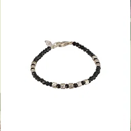 SARAF SILVERETZ 925 Sterling Silver-Plated Artificial Beaded Charm Bracelet image 4