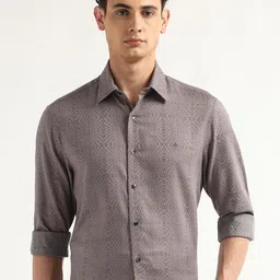 Arrow Men Textured Spread Collar Tailored Fit Pure Cotton Formal Shirt-picture-38