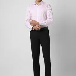 Van Heusen Men Spread Collar Solid Cotton Formal Shirt image 4