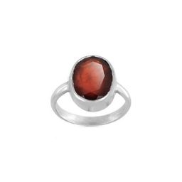 GenZcomplex Silver-Plated Brass Garnet Finger Ring-picture-33