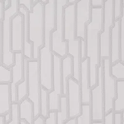 Home Centre White Geometric 144 TC King Bedsheet with 2 Pillow Covers image 3