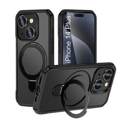 Luxury Kase Solid iPhone 14 Plus 360 Rotating Kickstand Mag-Safe Rugged Back Case-picture-3