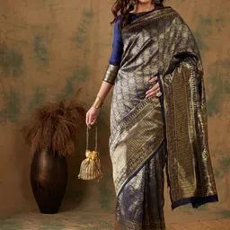 DIVASTRI Woven Design Zari Designer Banarasi Saree-image-68