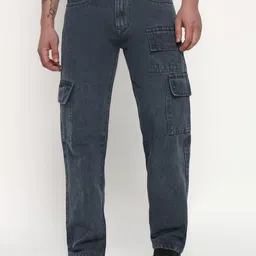 A.S..MEGA..MART Men Relaxed Fit Mid-Rise Cargo Styles Jeans-image-95