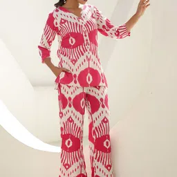 FLAVIA CREATION Abstract Printed Pure Cotton Tunic & Trouser image 5