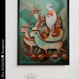 SOWPEACE Green & Red 1 Piece Canvas Abstract Wall Photographs-image-72