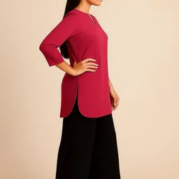 GAB V-Neck Pure Cotton Linen Top with Trousers Co-Ords image 3