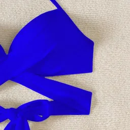 DREAM X FASHION Halter Neck Criss-Cross Wrap High-Waist Swim Bikini Set image 4