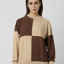 Van Heusen Woman Women Colourblocked Round Neck Pullover-image-72