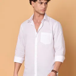 Tanip Men Spread Collar Textured Cotton Casual Shirt-picture-17