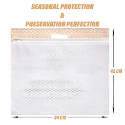 Aura Brown & White 12 Pieces Single Packing Top Visible Window Saree Bags image 2