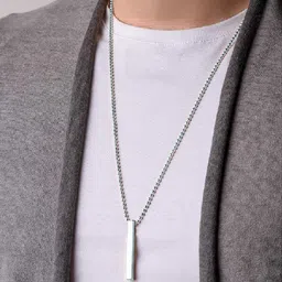 SHREE ADINATH CREATIONS Silver-Plated Geometric Pendants with Chains image 5