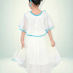 kaarigari KAARIGARIGirls Floral Print Fit and FlareMidi Dress image 2