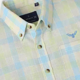 Infinity Boys Tailored Fit Checked Spread Collar Casual Cotton Shirt image 3