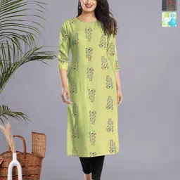 HERE&NOW Women Pack of 3 Floral Printed Daily Straight Kurtas-picture-30