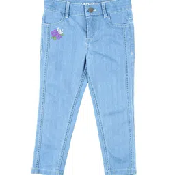 UNDER FOURTEEN ONLY Girls Slim Fit Mid-Rise Low Distress Jeans-picture-18