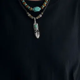 StyleCast x Revolte Silver-Plated Artificial Stones Studded And Beaded Necklace image 5