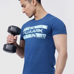 FUAARK Men Moisture Wicking Typography Printed Round Neck Cotton Slim Fit T-shirt-picture-14