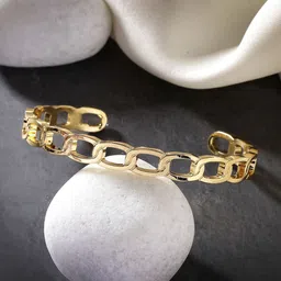 NVR Men Gold-Plated Cuff Bracelet-picture-25