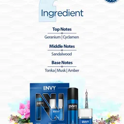 Envy Men Dark Perfume Deodorant Spray 99 g + Eau De Parfum 50 ml Fragrance Gift Set image 5